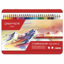 Caran d'Ache Supracolor Soft Aquarelle Pencil Set -  Assorted Colors, Set of 30