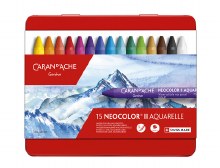 Neocolor II Watersoluble Crayons, 15-Color Set