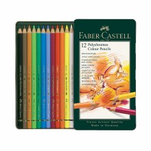 Polychromos Artist Colored Pencil Sets, 12-Pencil Tin Set